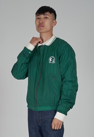 CIRCA 2000 ALEXANDER MCQUEEN GREEN BOMBER JACKET