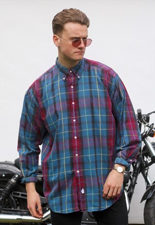 RALPH LAUREN USA FLANNEL PLAID CHECK SHIRT