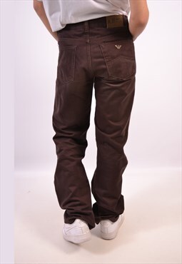 Vintage Armani Trousers Straight Casual Brown