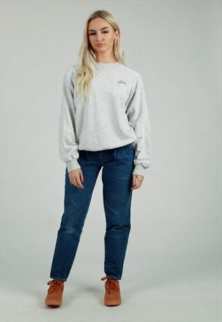 90S KAPPA SMALL LOGO MARK GREY SWEATSHIRT