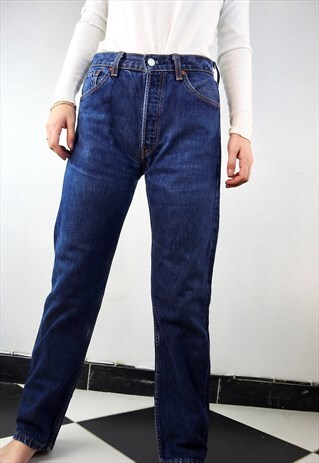 VINTAGE MEDIUM BLUE WASHED 501 JEANS 053