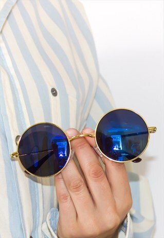 RETRO JOHN LENNON METALLIC SUNGLASSES