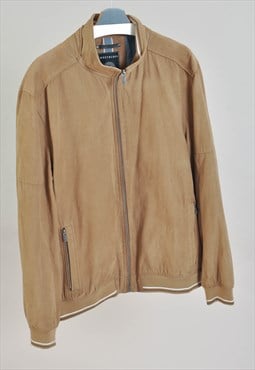 Vintage 00s bomber jacket in brown