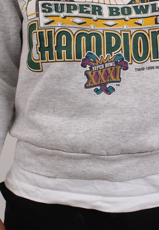 Vintage 90s Green Bay Packers Sweatshirt Super Bowl Crewneck 