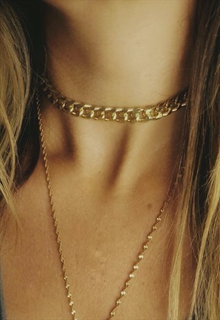 gold collar choker necklace