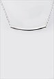 BAR CURVED TUBE CHAIN NECKLACE WOMEN SILVER NECKLACE