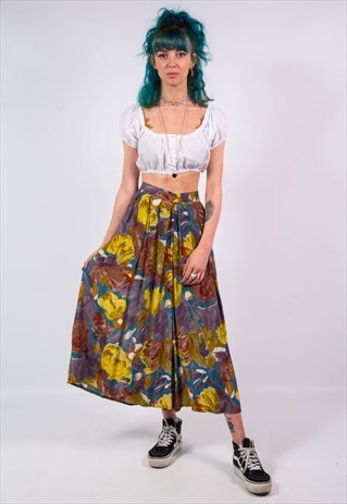 VINTAGE 90'S ABSTRACT FLOATY CULOTTES