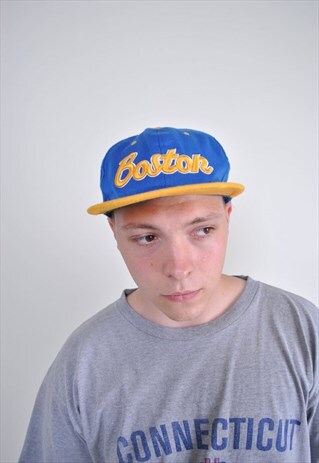 90S VINTAGE BOSTON SPORT HIP HOP CAP, ONE SIZE