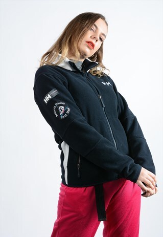 VINTAGE HELLY HANSEN FLEECE IN BLUE WITH EMBROIDERED LOGO