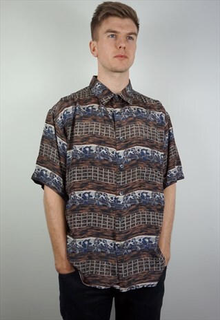 PURE SILK PATTERNED SHIRT