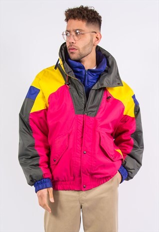 90'S VINTAGE SKI JACKET COLOUR BLOCK