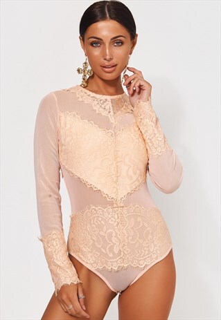 AMALFI PEACH LACE BODYSUIT