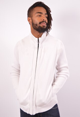 VINTAGE DKNY CARDIGAN SWEATER WHITE