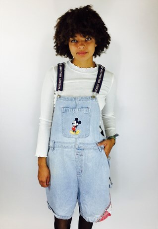 DISNEY EMBROIDERED VINTAGE DENIM DUNGAREES