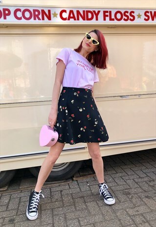 VINTAGE 90S FLORAL WRAP AROUND SKIRT
