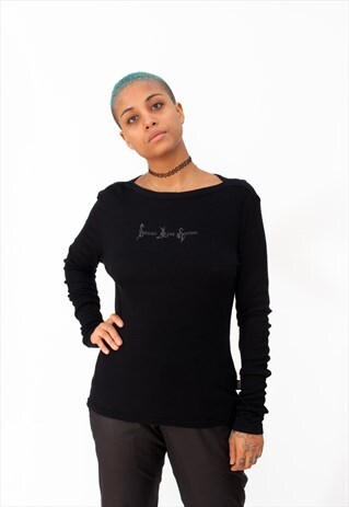 VINTAGE 90S VERSACE GOTH LONG SLEEVE T-SHIRT ID:A305