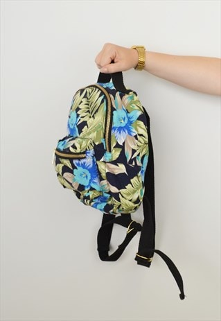 BEYOND RETRO LABEL PATTERNED MINI BACKPACK