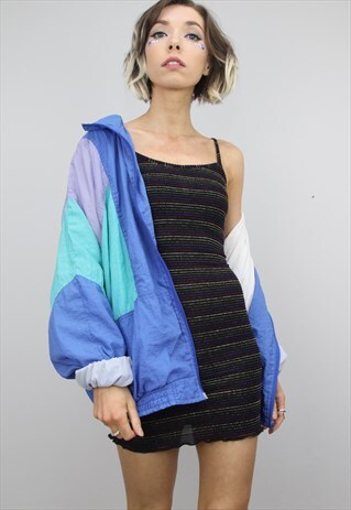 VINTAGE 80S 90S OVERSIZED FESTIVAL SHELL JACKET