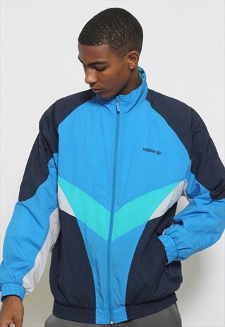 VINTAGE ADIDAS TRACK JACKET BLUE
