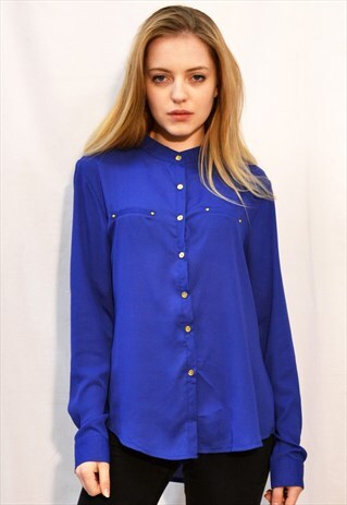 PLAIN COLOR CHIFFON SHIRT BASIC CASUAL WORKPLACE CY