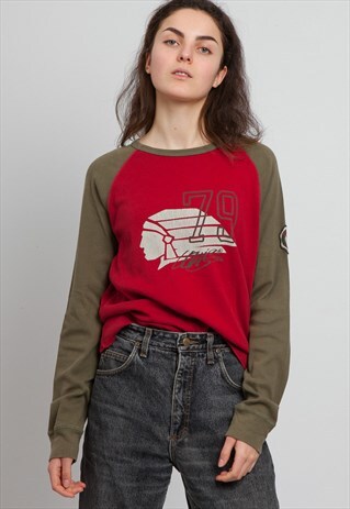 VINTAGE RED GREEN LEVI'S LONG SLEEVE TOP