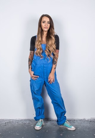 VINTAGE LIGHT BLUE DENIM DUNGAREES
