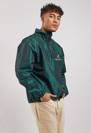 VINTAGE 1/4 ZIP WINDBREAKER JACKET