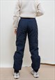 VINTAGE 80S MDC BLUE BUCKLE THERMAL SKI WINTER TROUSERS XS