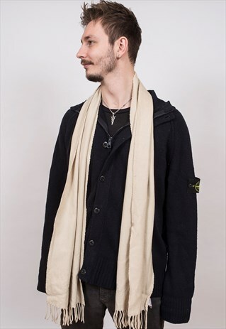 BURBERRY CREAM CASHMERE SCARF