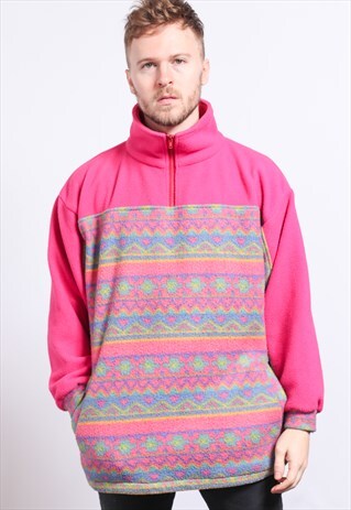 VINTAGE HALF ZIP FLEECE TOP
