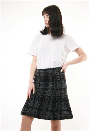 90S VINTAGE EMPORIO ARMANI WOOL MIDI LENGTH SKIRT 716