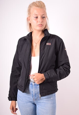 NAPAPIJRI WOMENS VINTAGE JACKET SMALL BLACK 90S