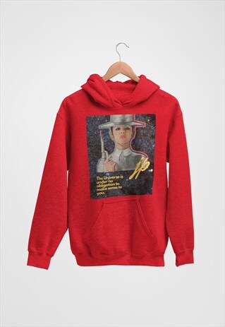 SPACE COWBOY GIRL DALLAS TEXAS LIPSTICK US RED HOODIE RETRO