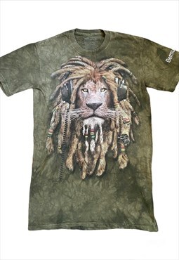The Mountain Lion Rasta khaki graphic tshirt   
