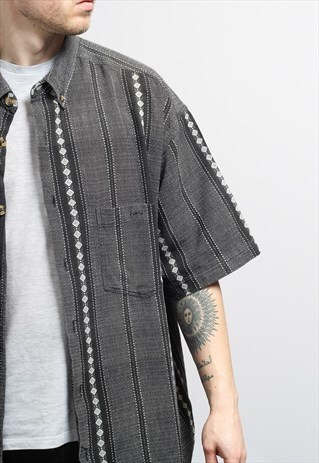 VINTAGE AZTEC PATTERNED SHIRT