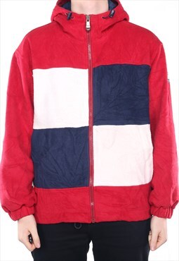Vintage Tommy Hilfiger - Rare Red and White Fleece with Hood