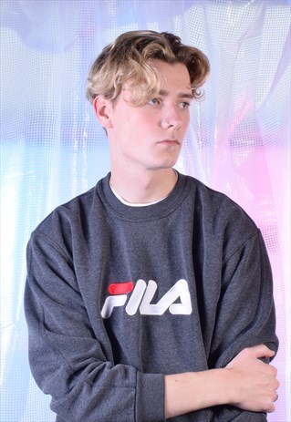 VINTAGE FILA ASPHALT GREY SWEATSHIRT