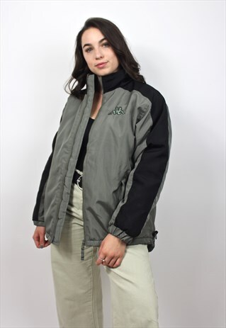 90'S RETRO KHAKI PADDED JACKET