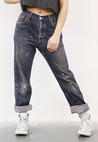 LEVI'S VINTAGE BLUE PAINT 501 MOM JEANS