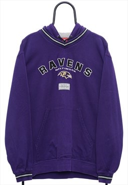 Vintage NFL Baltimore Ravens Purple Hoodie Mens