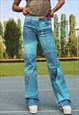 Y2K VINTAGE NOS JUST CAVALLI DENIM PATCHWORK PATTERN JEANS