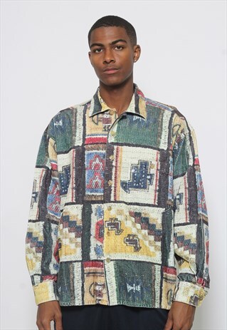 VINTAGE PATTERN CORDUROY SHIRT