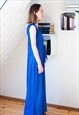 BRIGHT ROYAL BLUE SHINY VINTAGE JUMPSUIT
