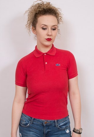 VINTAGE 1980'S IZOD LACOSTE RED POLO SHIRT