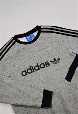 Vintage 90s Adidas Grey Logo Sweatshirt