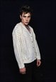 MESH CARDIGAN TRANSPARENT SWEATER DISTRESSED KNITTED JUMPER