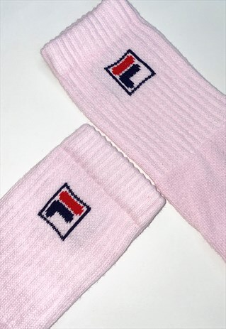 FILA UNISEX FULL CREW TIE DYE SOCKS PASTEL PEONY PINK