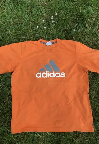 VINTAGE ADIDAS ORANGE SLOUCHY T-SHIRT