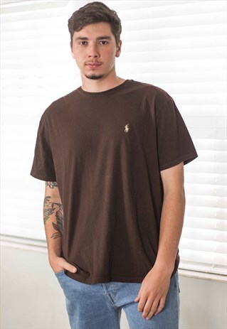 VINTAGE POLO RALPH LAUREN T-SHIRT LOGO 90S L 7