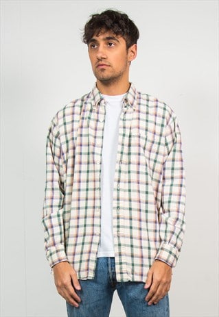 LL BEAN CHECK FLANNEL SHIRT
